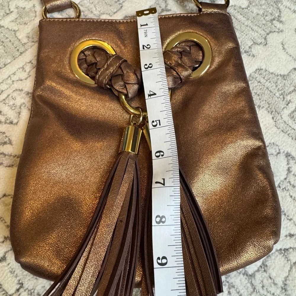 Michael Kors Bronze crossbody with gold hardware